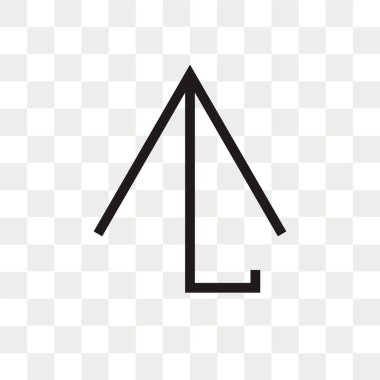 Yukarı ok vektör simgesi arro kadar şeffaf arka plan üzerinde izole