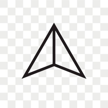 Yukarı ok vektör simgesi arro kadar şeffaf arka plan üzerinde izole