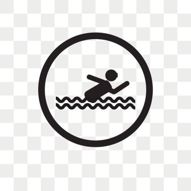 Yüzmek yasaktır vektör şeffaf arka plan üzerinde hiçbir s izole simgesi