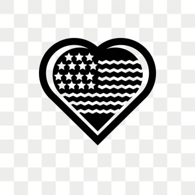 Saydam arka plan üzerinde kalp logosu izole kalp vektör simgesi