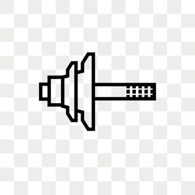 Saydam arka plan üzerinde Dumbbel izole dumbbell vektör simgesi