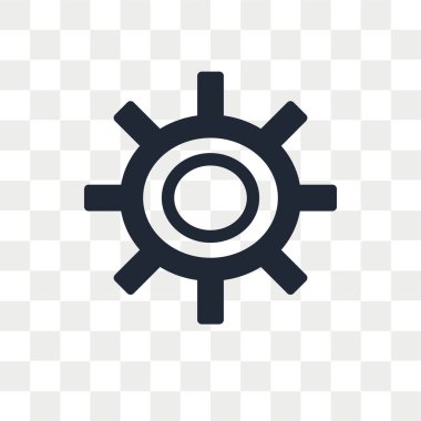 Ayarları şeffaf arka plan üzerinde izole simge vektör ayar