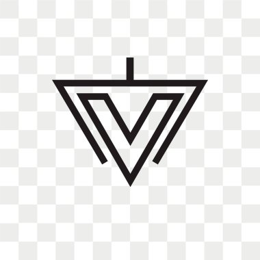 Saydam arka plan üzerinde aşağı izole ok vektör simgesi 