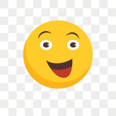 Saydam arka plan üzerinde gülme logo tasarımı izole gülme vektör simgesi