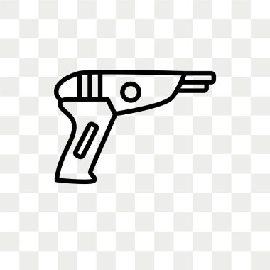 Saydam arka plan üzerinde Blaster logo tasarımı izole blaster vektör simgesi