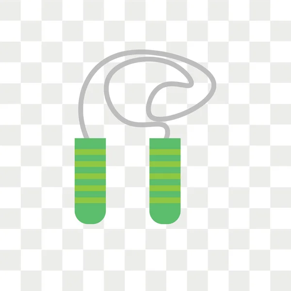 Jumping rope vektorové ikony izolované na průhledné pozadí, Jumping rope logo design — Stockový vektor