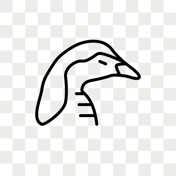 Icono del vector del pingüino aislado sobre fondo transparente, diseño del logotipo del pingüino — Archivo Imágenes Vectoriales