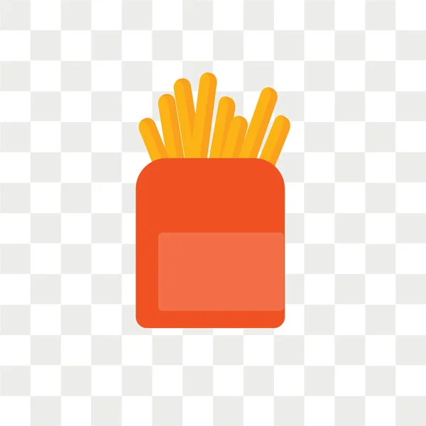 Icono de vector de comida chatarra aislado sobre fondo transparente, Junk f — Vector de stock