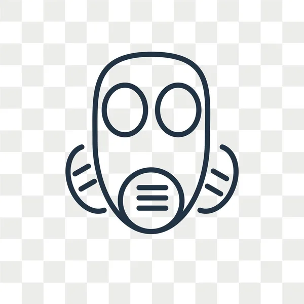 Şeffaf arka plan, maske logo tasarımı izole maske vektör simgesi — Stok Vektör