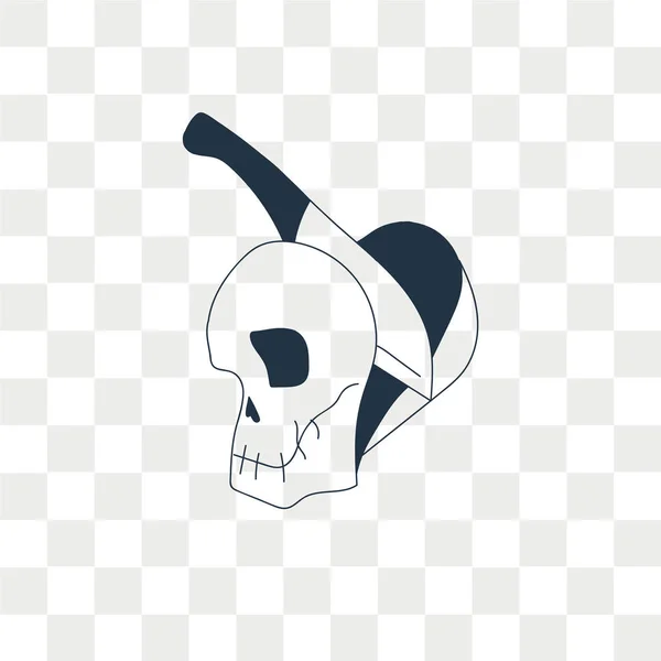 Skull vector icon isolated on transparent background, Skull logo — Stock Vector