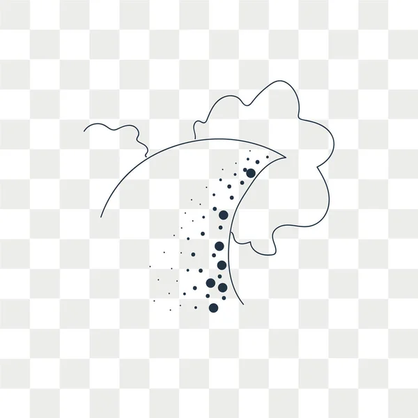 Half Moon vector icon isolated on transparent background, Half Moon logo design — Stock Vector