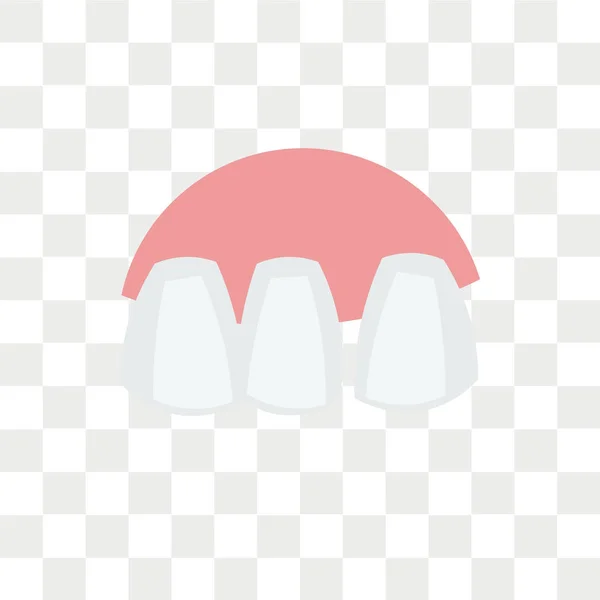 Dientes icono vectorial aislado sobre fondo transparente, Dientes logotipo — Vector de stock