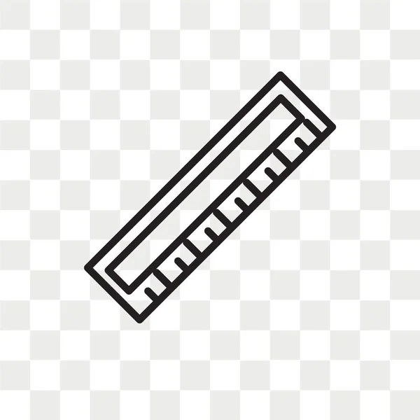 Regla icono vectorial aislado sobre fondo transparente, Ruler logo — Archivo Imágenes Vectoriales