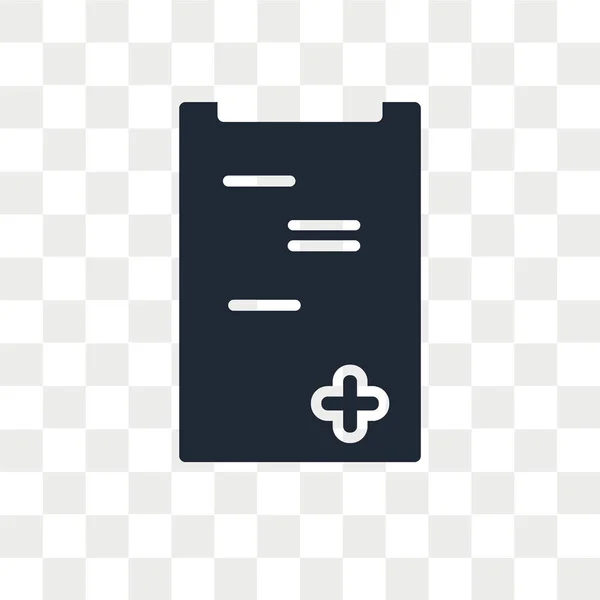 Icône vectorielle d'assurance médicale isolée sur fond transparent — Image vectorielle