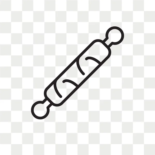 Rolling pin vector icono aislado sobre fondo transparente, rollo — Archivo Imágenes Vectoriales