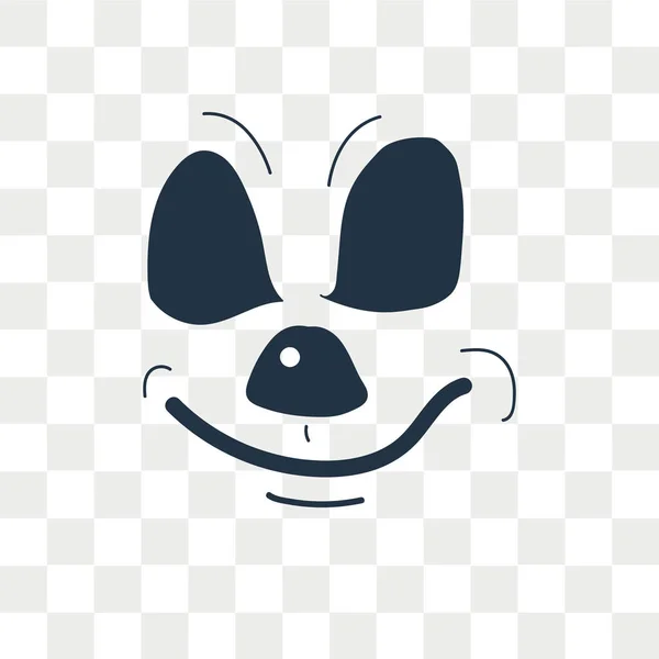 Ícone do vetor da cara da abóbora isolado no fundo transparente, projeto do logotipo da cara da abóbora — Vetor de Stock