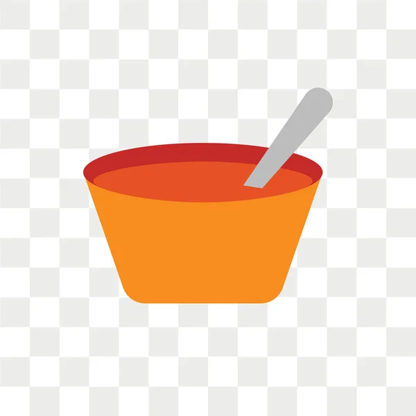 Иконка вектора супа на прозрачном фоне, логотип супа d — стоковый вектор
