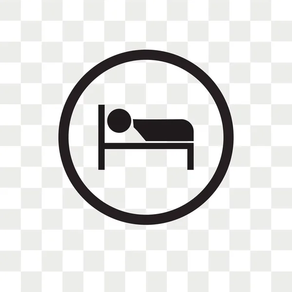 Schlafendes Vektor-Symbol isoliert auf transparentem Hintergrund, schlafend — Stockvektor