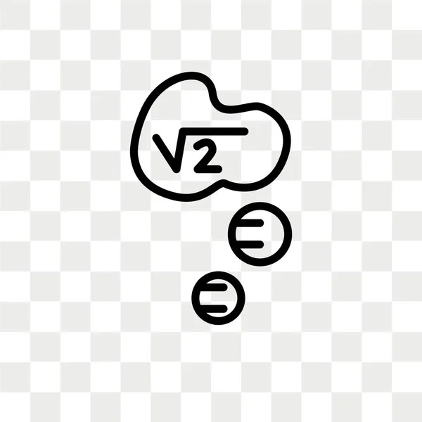 Icono de vector de pensamiento aislado sobre fondo transparente, Diseño de logotipo de pensamiento — Archivo Imágenes Vectoriales