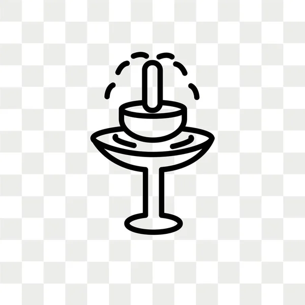 Brunnen-Vektor-Symbol isoliert auf transparentem Hintergrund, Brunnen-Logo-Design — Stockvektor