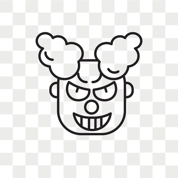 Pajac wektor ikona na białym tle na przezroczystym tle, Clown logo — Wektor stockowy