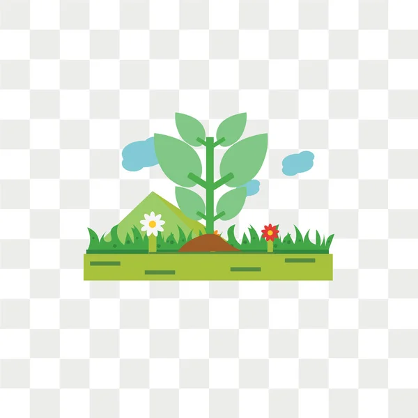 Icono del vector vegetal aislado sobre fondo transparente, logotipo de la planta — Vector de stock