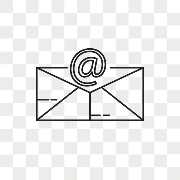 Значок вектора электронной почты изолирован на прозрачном фоне, логотип электронной почты — стоковый вектор
