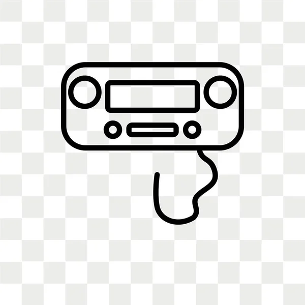 Wii Gamepad vector icon isolated on transparent background, Wii Gamepad logo design — Stock Vector