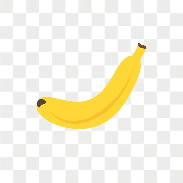 Μπανάνα εικονίδιο διάνυσμα απομονώνονται σε διαφανές φόντο, μπανάνα lo — Διανυσματικό Αρχείο