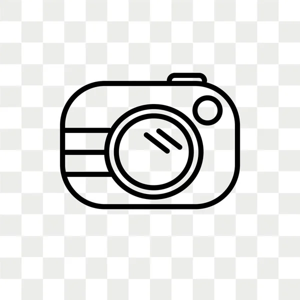 Ícone do vetor da câmera da foto grande isolado no fundo transparente, projeto do logotipo da câmera da foto grande —  Vetores de Stock