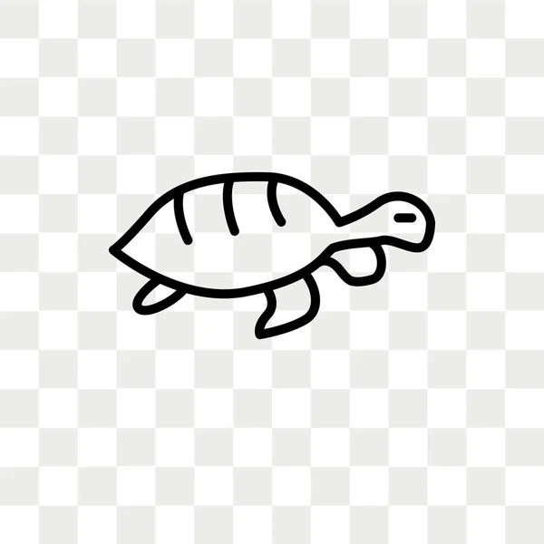 Turtle vektor ikonen isolerad på transparent bakgrund, Turtle Logotypdesign — Stock vektor