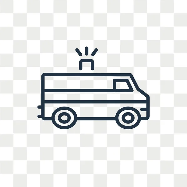 Icona vettoriale di ambulanza isolata su sfondo trasparente, progettazione logo di ambulanza — Vettoriale Stock