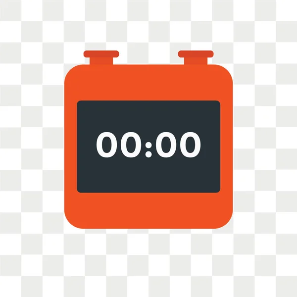 Stopwatch vector pictogram geïsoleerd op transparante achtergrond, Stopwatch logo ontwerp — Stockvector