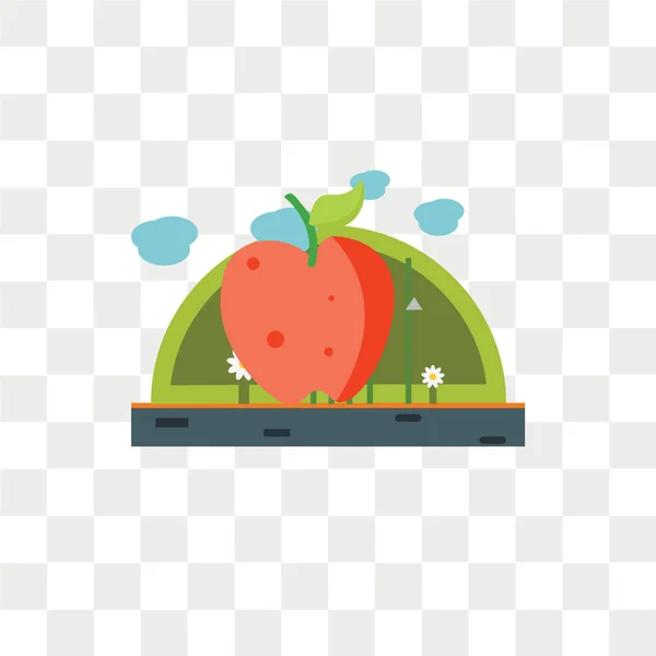 Icono de vector de manzana aislado sobre fondo transparente, logotipo de manzana — Vector de stock