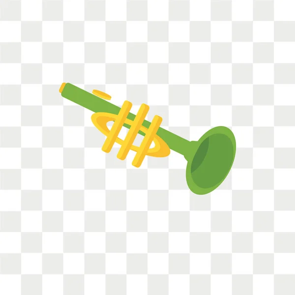 Ícone de vetor de trompete isolado em fundo transparente, trompete —  Vetores de Stock