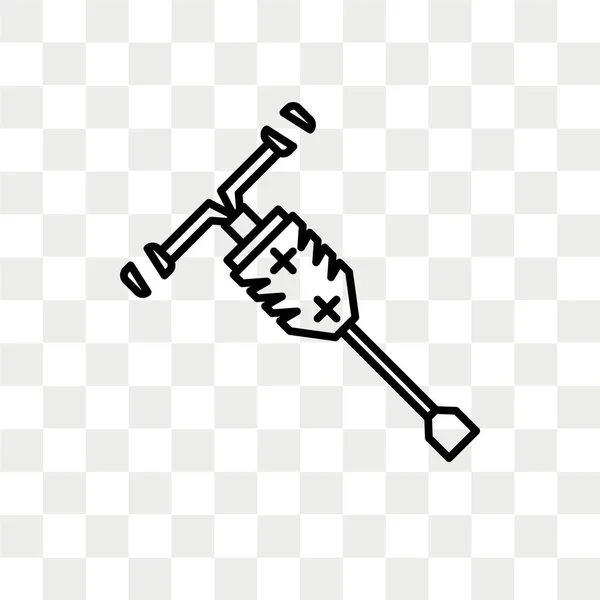 Jackhammer vector icon isolated on transparent background, Jackh — Stock Vector