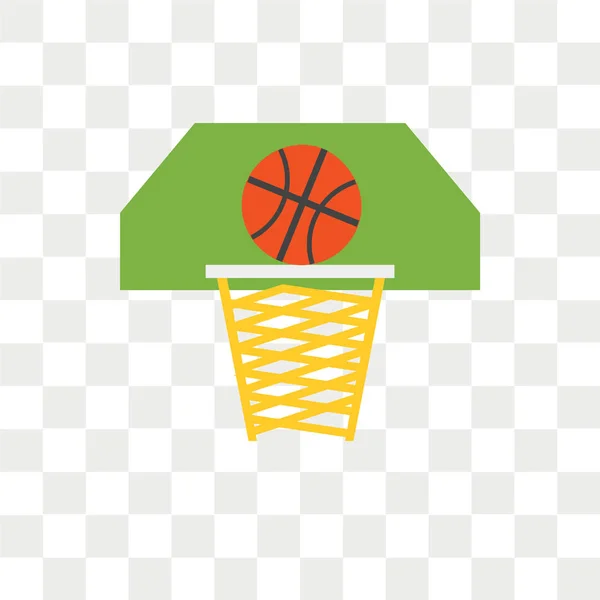 Saydam arka plan üzerinde basketbol logo tasarımı izole basketbol vektör simgesi — Stok Vektör