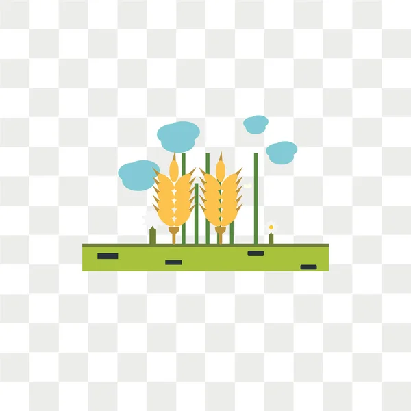 Значок вектора пшеницы изолирован на прозрачном фоне, логотип пшеницы — стоковый вектор