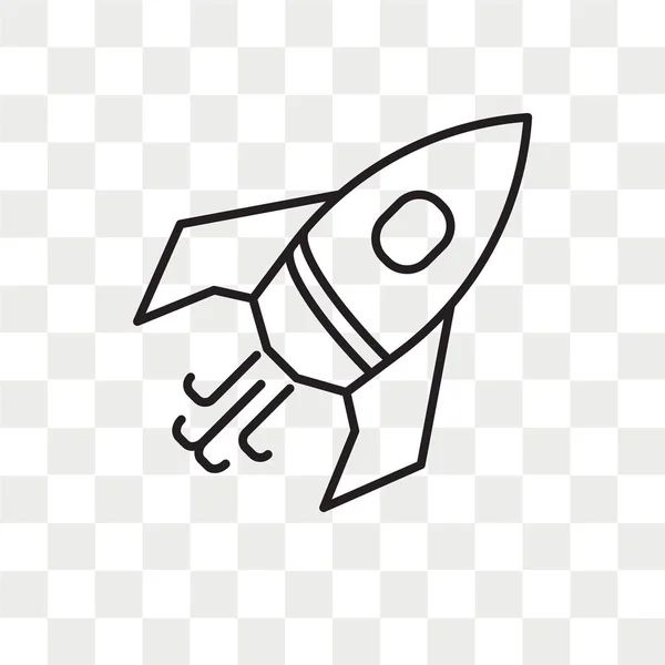 Rocket vector icono aislado sobre fondo transparente, Rocket lo — Vector de stock