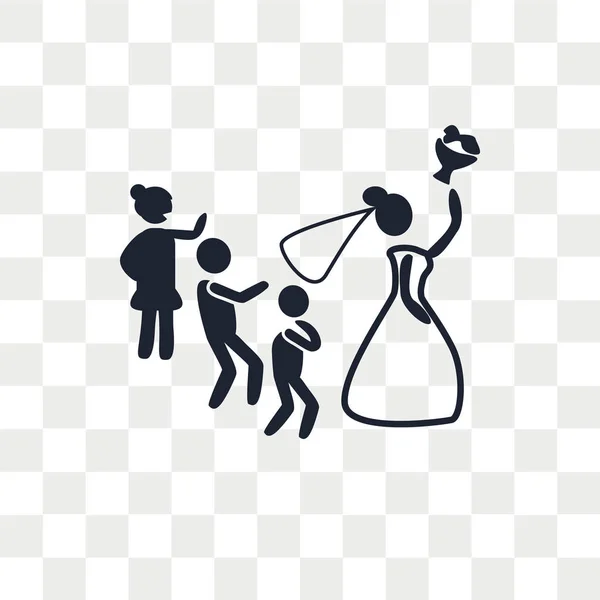 Icône vectorielle jeunes mariés isolée sur fond transparent, Nouveauté — Image vectorielle
