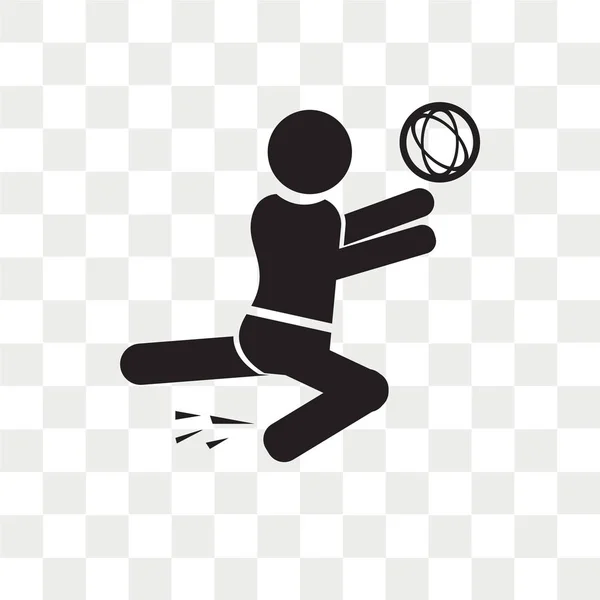 Voleibol Icono vectorial de movimiento aislado sobre fondo transparente — Vector de stock