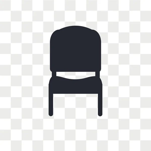 Saydam arka plan üzerinde sandalye logo izole sandalye vektör simgesi — Stok Vektör
