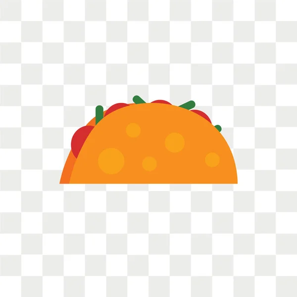 Ikon vektor taco diisolasi pada latar belakang transparan, logo Taco d - Stok Vektor