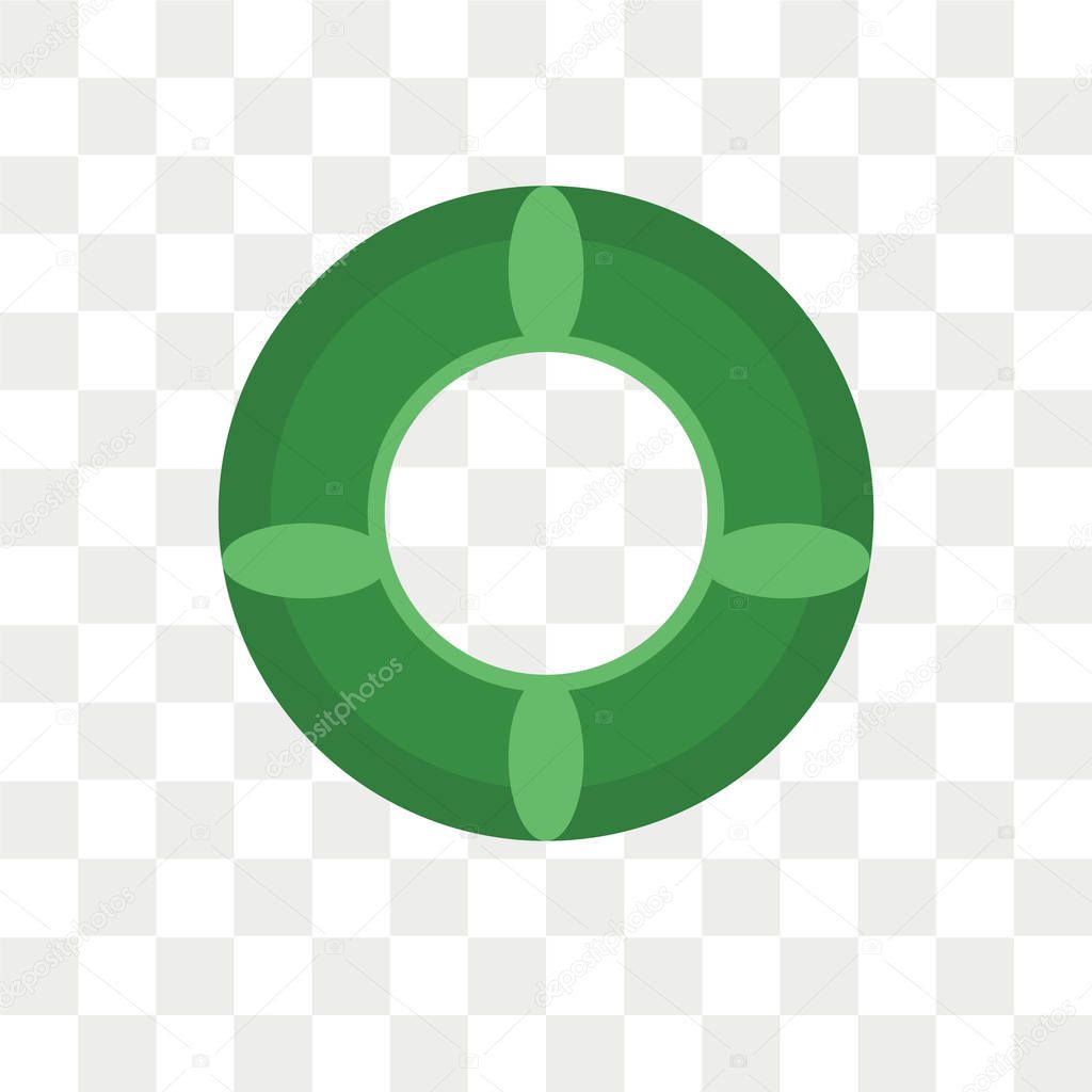 Lifesaver vector icon isolated on transparent background, Lifesaver logo concept