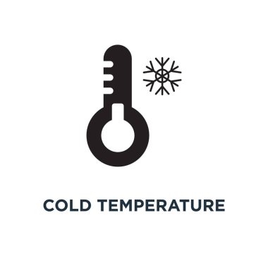 Cold temperature icon. Simple element illustration. Cold temperature concept symbol design, vector logo illustration. Can be used for web and mobile. clipart