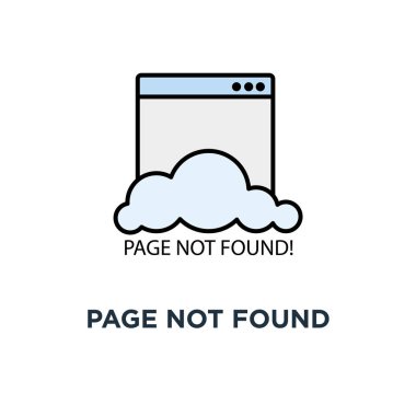 simge, sembol sevimli çizgi yüz, 404 hatası web sayfasının web ve mobil tasarım, konsept için bulunamadı sayfası
