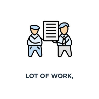 çok çalışma, ofis çalışanları, premium kalite Anahat Web sitesi simge, evrak, uygulamaları, mobil web siteleri için arasında belgeleri yığın aktarımını