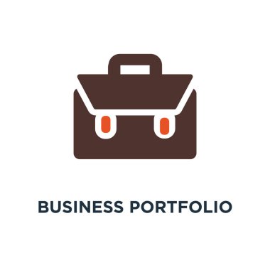 İş Portföy, office bavul simgesi. Evrak Çantası'nı konsept sembol tasarımı, vektör çizim