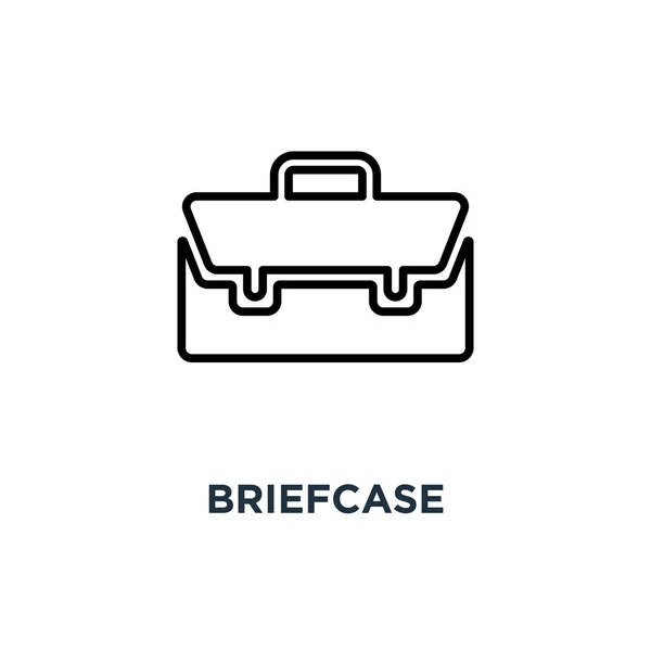 Pictogram Van Werkmap Eenvoudig Element Met Lineaire Afbeelding Koffer Portefeuille — Stockvector