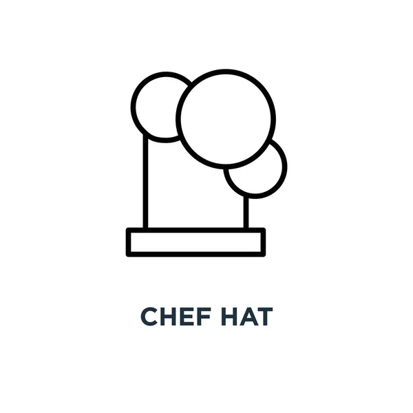 Chapeau Chef Icône Illustration Linéaire Éléments Simples Concept Cuisine Dessin — Image vectorielle